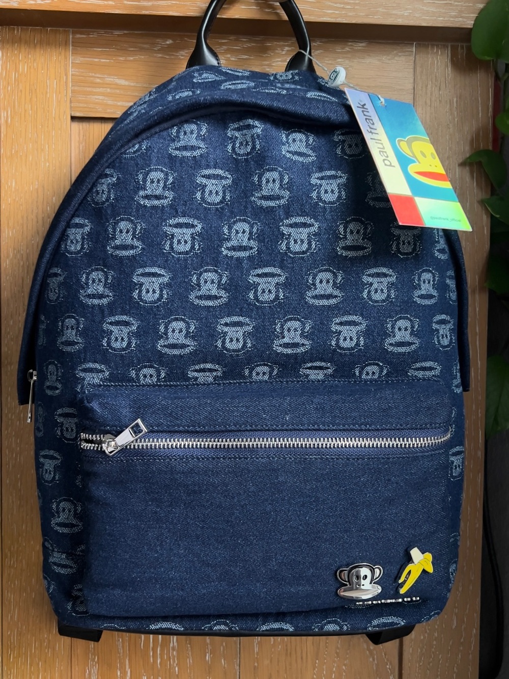 Paul Frank Denim Julius Pattern Backpack in Navy